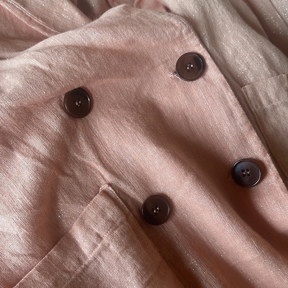 Anthropologie AMADI "KAYE" Linen Blend BLAZER NWT - Blush Salmon - Picture 7 of 8